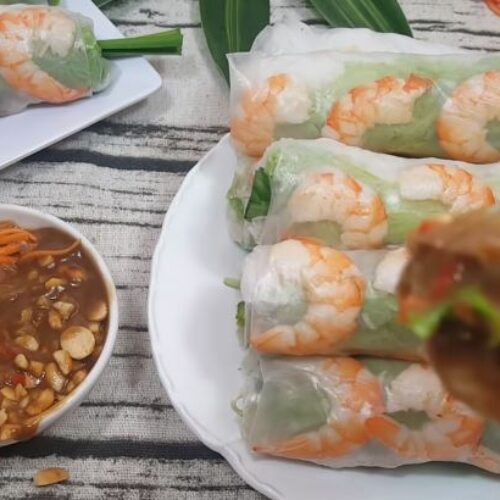 Gỏi Cuốn recipe Vietnamese Spring Rolls with Peanut Sauce