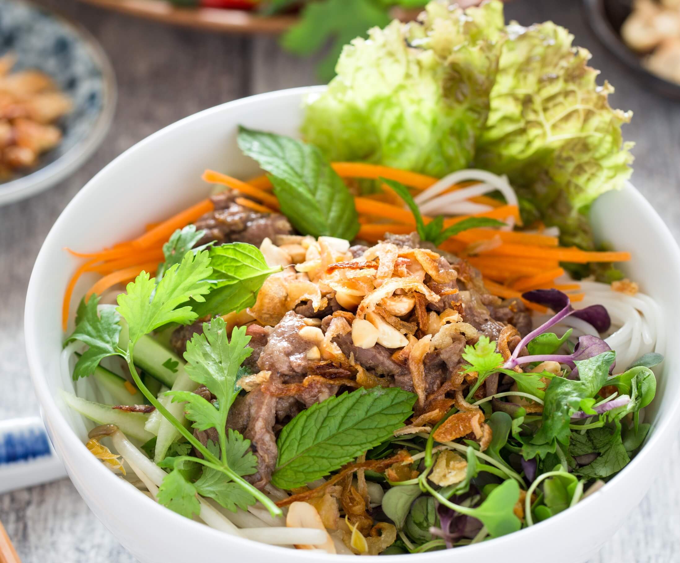 Bun Bo Xao Recipe- Vietnamese Beef Noodle Salad
