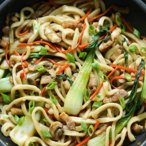 Yaki Udon Recipe Easy Stir Fried Udon Noodles